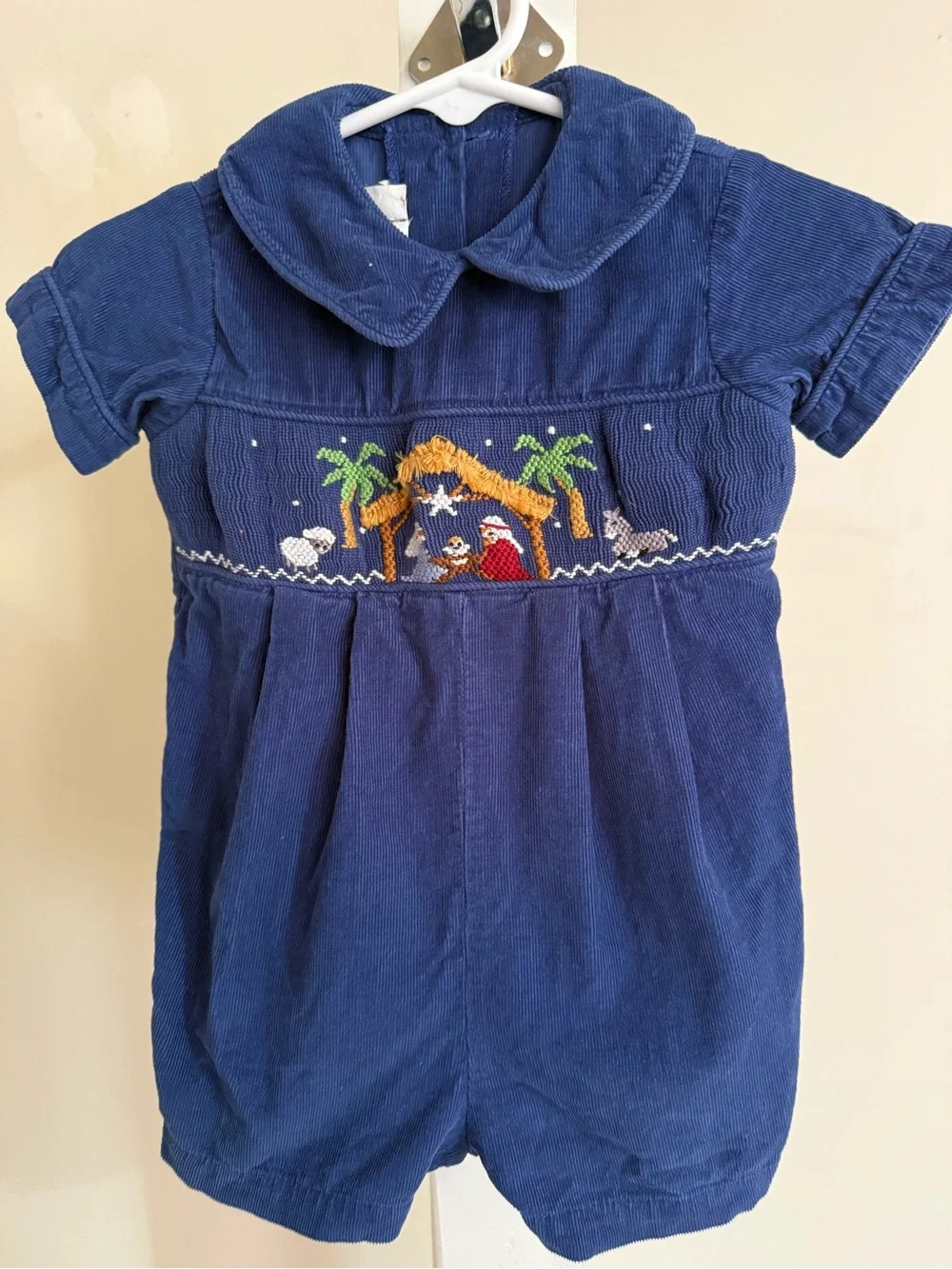 Zuccini Smocked Nativity Romper